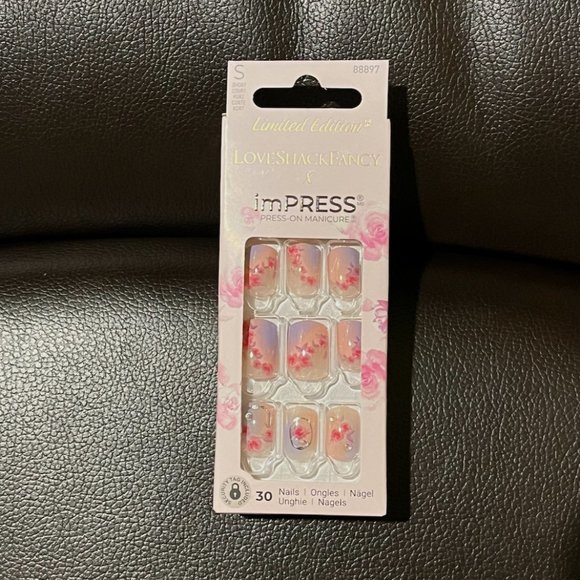 NWT LoveShackFancy x imPRESS Limited Edition SHORT Press-On Nails, Floral - Picture 3 of 5